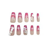 Inlaid With Small White Nail Pieces Dark Red