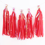 Mermaid Party Summer Party 1th 2nd 3rd Birthday Party Hawaii Party Tassels Decor Colourful Garland for Home Kids Favor Decor