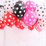 12pcs Ladybug Black Red White Spot Latex Balloons Wave Point Globos Minnie Birthday Wedding Polka Dot Ballons Party Decor