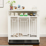 Large Dog Kennel Furniture, Wooden Kennel With Divider Size 43.3 Inch