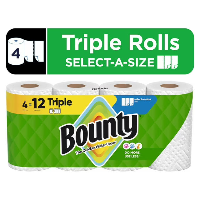 Bounty Paper Towels Select-A-Size White