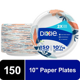 Dixie Everyday Disposable Paper Plates, 10", Multi-Color, 150 Count