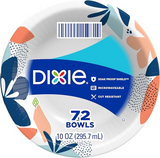 Dixie Small Paper Bowls, 10 Oz, 72 Count, Microwave-Safe