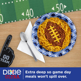 Dixie Ultra Deep Dish Disposable Paper Plates, 28 oz, Multi-Color.