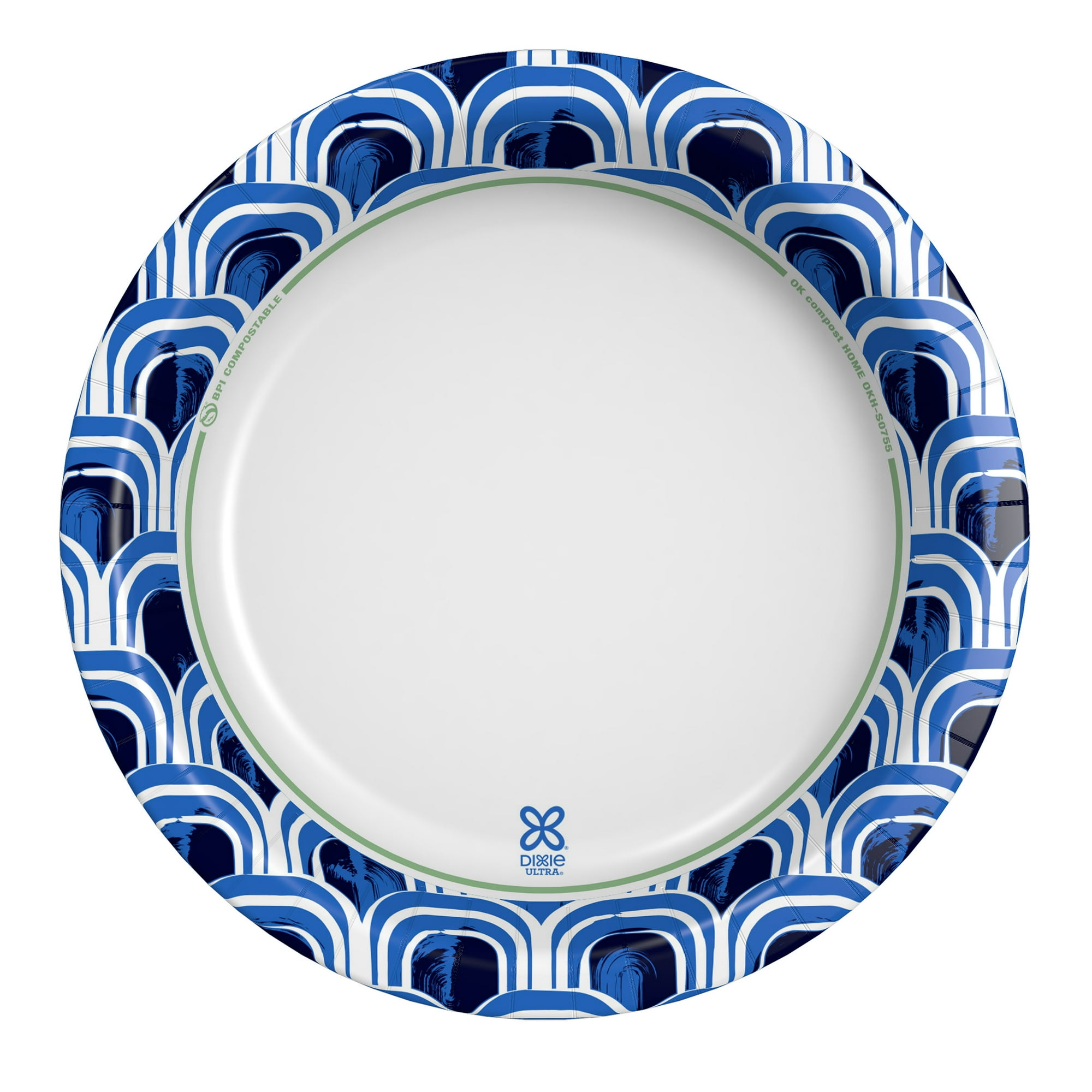 Dixie Ultra Deep Dish Disposable Paper Plates, 28 oz, Multi-Color, 25 Count