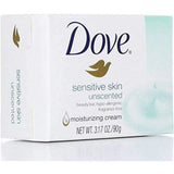 Dove Sensitive Skin Unscented Moisturizing Cream Bar Soap, 3.15, 3 Pack