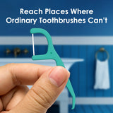 Dr. Fresh Kool Floss Waxed Dental Floss Picks in Easy Resealable Packaging, Mint, 60 Count