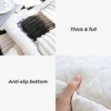 Funnyfuzzy Cream-Coloured Large Plaid Square Pet Mat Bed Couch Cover, Funny Fuzzy Couch Cover, Dog Blankets for Large Dogs, Waterproof Blanket for Dogs (27.6x59.06 in, Light Brown)