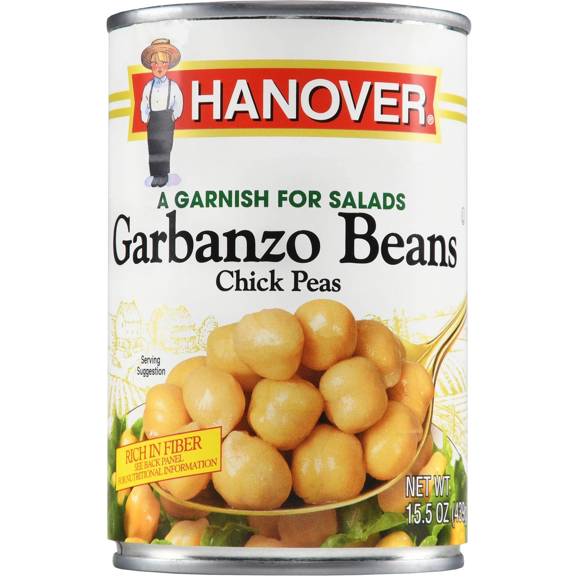 Hanover Garbanzo Beans Chick Peas, 15.5 oz Can