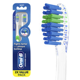 Oral-B Advanced Clean Toothbrushes, Color Changing Bristles, Soft, 2 Count, for Adults and Children 3+