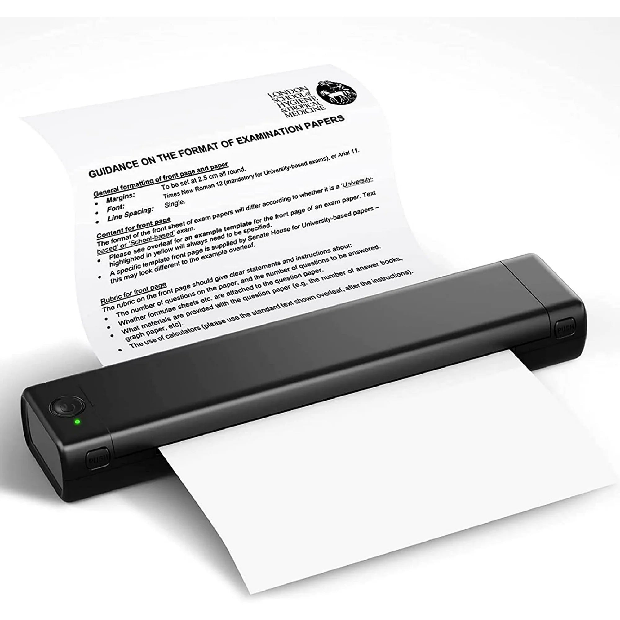 Phomemo M08F Portable Printer Wireless Thermal Printer for Travel, Support 8.5" X 11" Thermal Paper, Bluetooth Inkless Printer Compatible with Android iOS Phone & Laptop(Black)