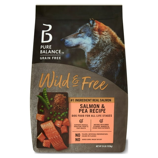 Pure Balance Wild & Free Salmon & Pea Recipe Dry Dog Food, Grain-Free
