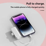 30000mAh Mini Portable Type-c 2-in-1 Fast Charging With Stand Pocket Power Bank Compatible with Iphone Andriod External Battery