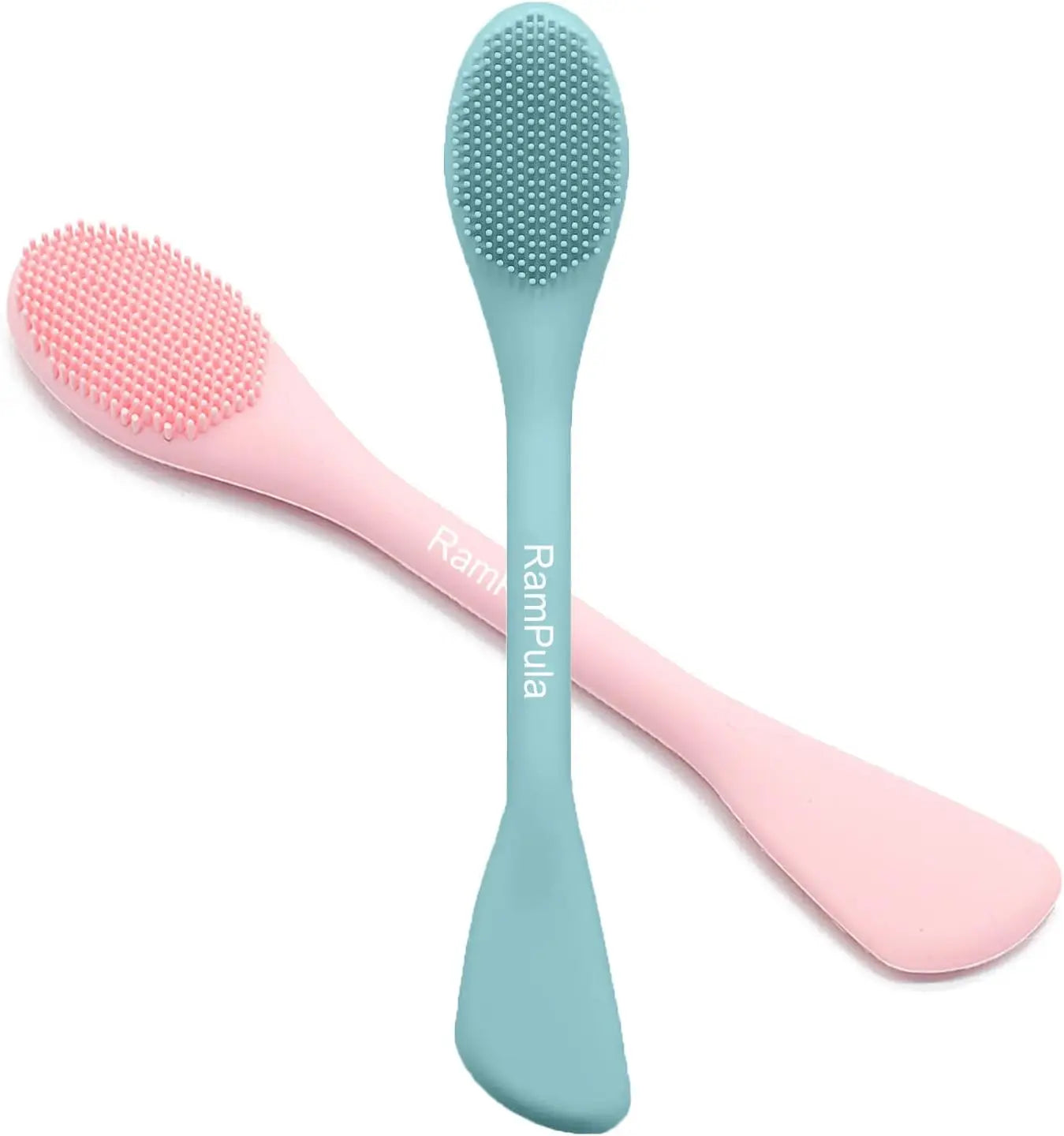 Facial Cleansing Brush, 2 in 1 Silicone Face Mask Brush & Face Scrubber, For Exfoliating, Massaging, Remove Blackheads, Makeup S