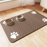 Pet Cat And Dog Eating Diatom Ooze Floor Mat