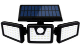 Solar Light Three Head Rotating Lighting Wall Light