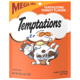 Temptations Tantalizing Turkey Flavor Crunchy Treats for Cats Mega Size, 6.3 oz Pouch