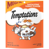 Temptations Tantalizing Turkey Flavor Crunchy Treats for Cats Mega Size, 6.3 oz Pouch