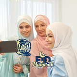 25pcs Eid Mubarak Photo Booth Props Star Moon Eid Al-Fitr Ramadan Mubarak Party Supplies