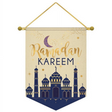 Ramadan 'Eid Mubarak' Deluxe Hanging Canvas Sign (1ct)