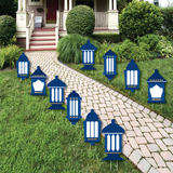 Lantern Lawn Decorations - Outdoor Eid Mubarak Yard Decorations - 10 Piece