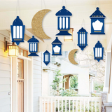 Hanging Outdoor Decor - Eid Mubarak Decorations - 10 Pieces
