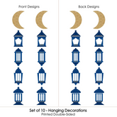 Hanging Outdoor Decor - Eid Mubarak Decorations - 10 Pieces
