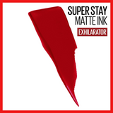Maybelline Super Stay Matte Ink Liquid Lipstick - Exhilarator Red: Long Lasting, High Impact Color for Up to 16 Hours!