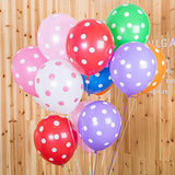 12pcs Ladybug Black Red White Spot Latex Balloons Wave Point Globos Minnie Birthday Wedding Polka Dot Ballons Party Decor