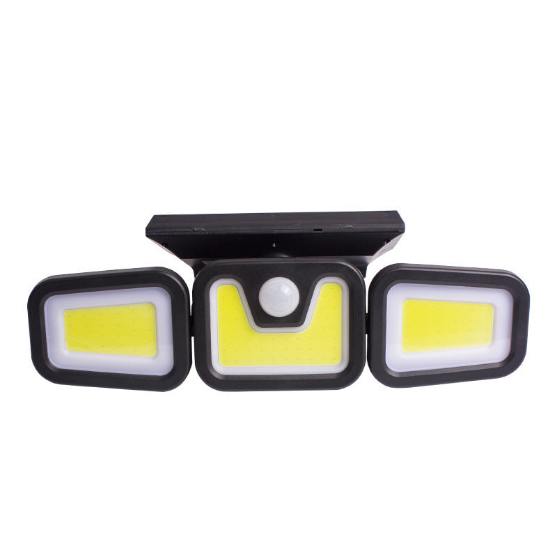 Solar Light Three Head Rotating Lighting Wall Light