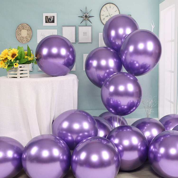 Metal Chrome Balloons Thick Latex Wedding Birthday Party Decoration Wedding Balloons Metal Balloons