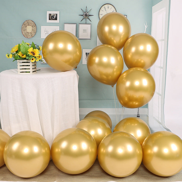 Metal Chrome Balloons Thick Latex Wedding Birthday Party Decoration Wedding Balloons Metal Balloons