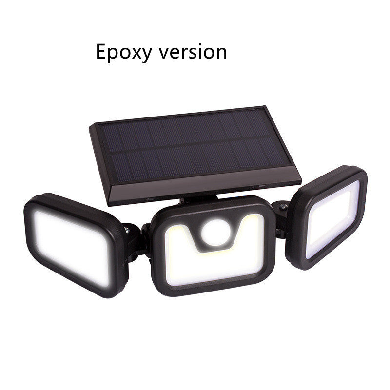  360 Degree Solar Light Three Head Rotating Lighting Wall Light