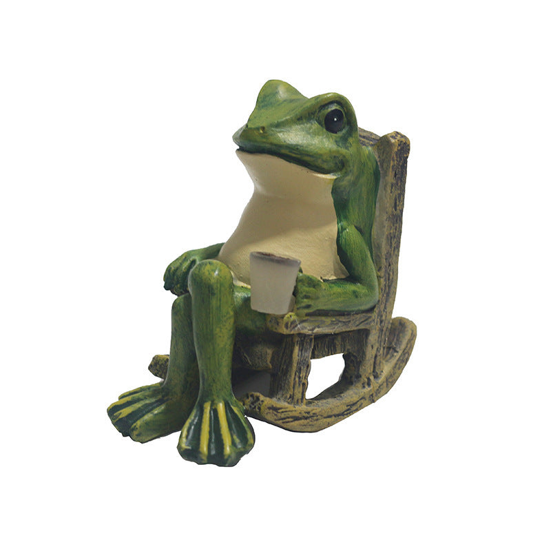 Courtyard Garden Decoration Solar Frog Small Night Lamp