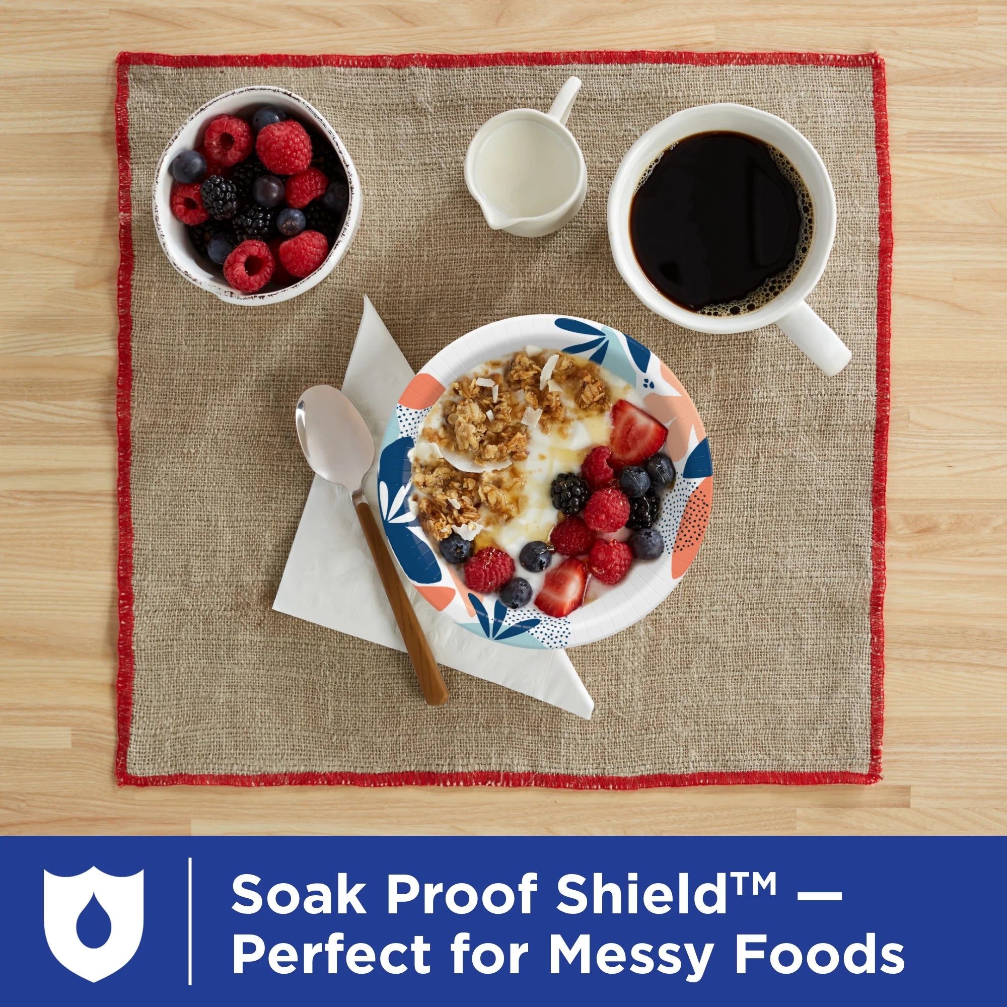 Dixie Everyday Disposable Paper Bowls, 10 oz, Multi-Color, 70 Count