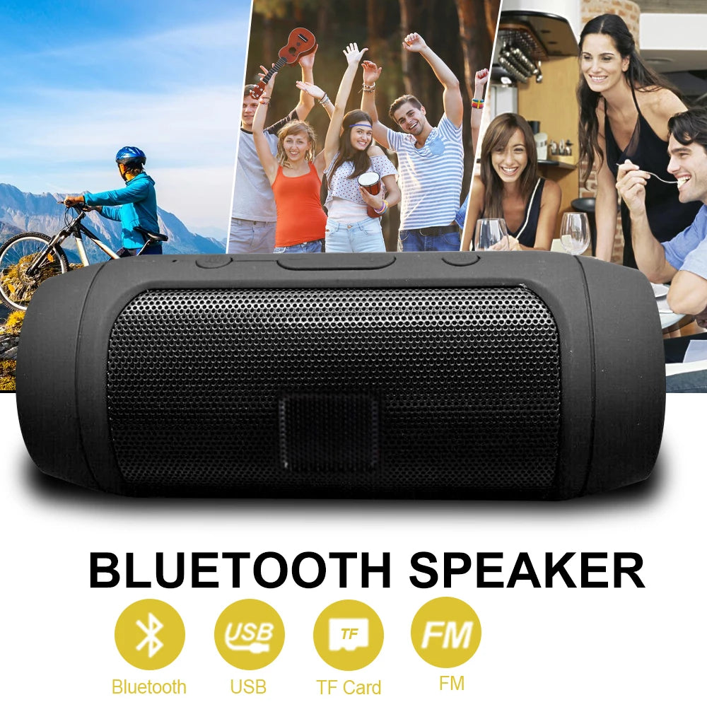 Waterproof Portable Speaker Mini Bluetooth Music Bass Speaker Subwoofer Outdoor Wireless Loudspeaker Sound Bar FM Radio TF Card