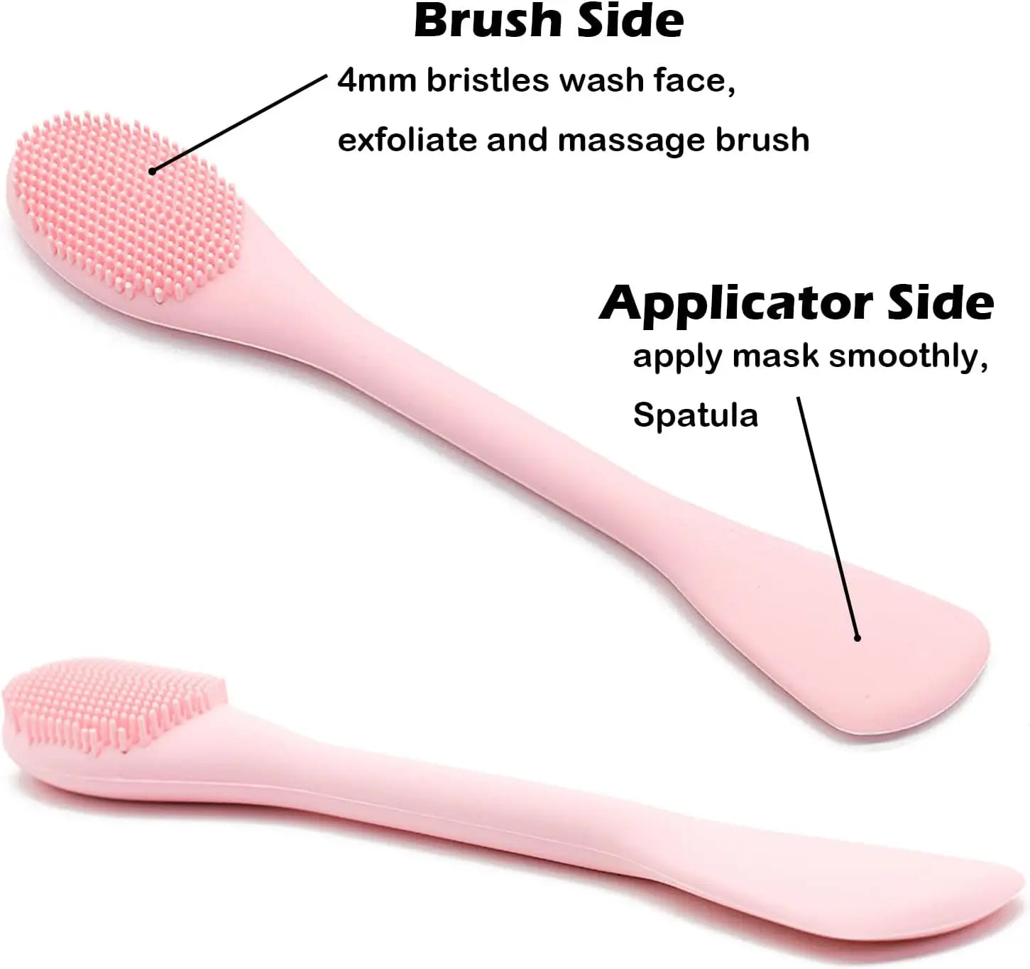 Facial Cleansing Brush, 2 in 1 Silicone Face Mask Brush & Face Scrubber, For Exfoliating, Massaging, Remove Blackheads, Makeup S