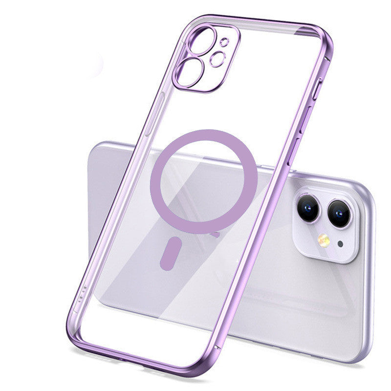 Electroplating Magnetic Mobile Phone Case Full Lens Protective Cover