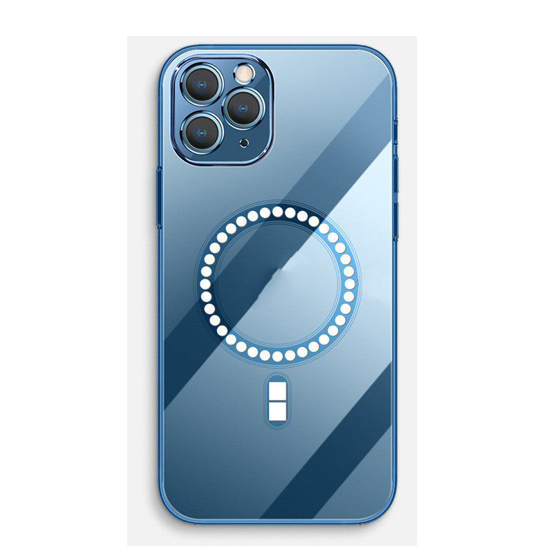 Electroplating Magnetic Mobile Phone Case Full Lens Protective Cover